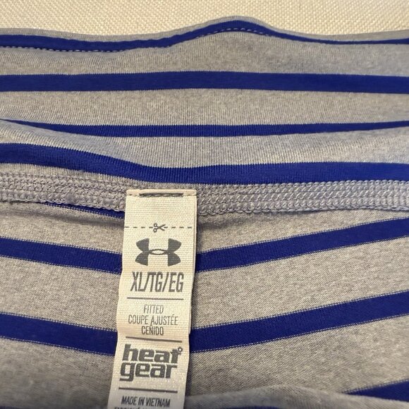 Women's Under Armour Gray & Blue Striped Pull-On Athletic Pants - XL - Picture 4 of 4